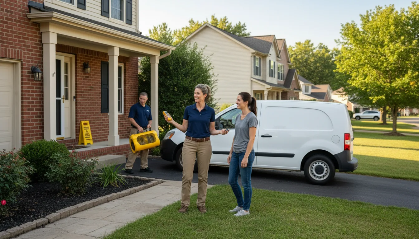 Water restoration image for Dehumidification And Cleanup Services in Comfort, TX